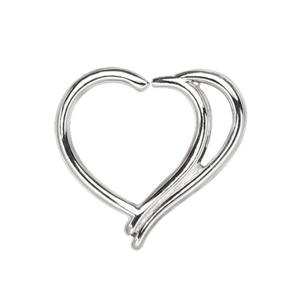 Stainless Steel Double Heart Cartilage Earring Captive Bead Impulse Piercings