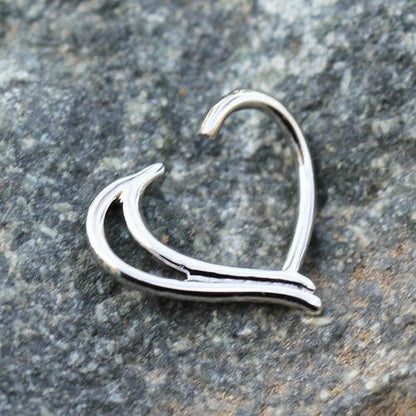 Stainless Steel Double Heart Cartilage Earring Captive Bead Impulse Piercings