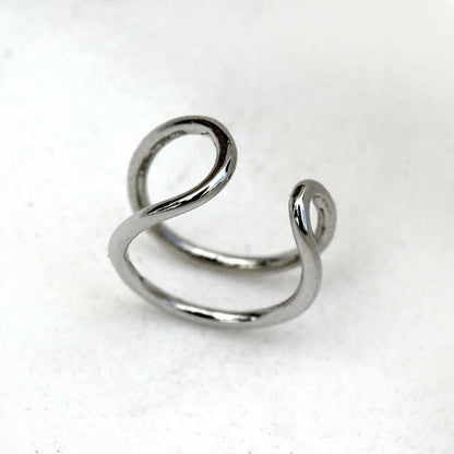 Stainless Steel Double Ring Fake Cartilage Ear Cuff Cartilage Earring Impulse Piercings