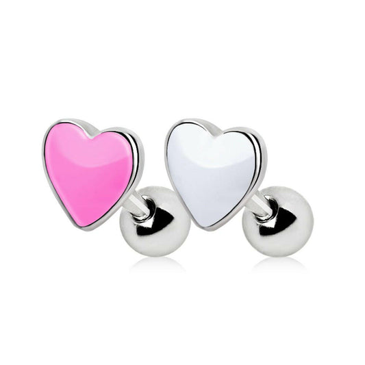 Stainless Steel Enamel Heart Cartilage Earring Cartilage Impulse Piercings