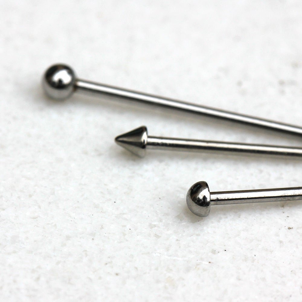 316L Stainless Steel Fish Tail Nose Ring — Ball, Dome & Spike - Skin Metals