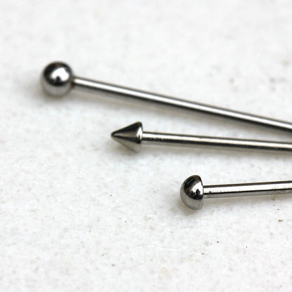 316L Stainless Steel Fish Tail Nose Ring — Ball, Dome & Spike - Skin Metals