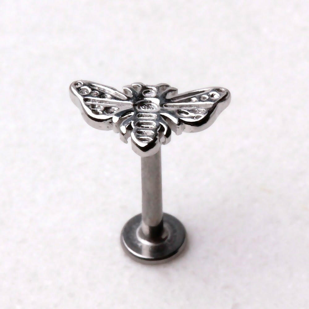 Stainless Steel Flat Bee Labret Labret Impulse Piercings