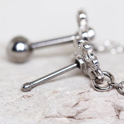316L Stainless Steel Flower Chain Nose & Cartilage Earring - Skin Metals