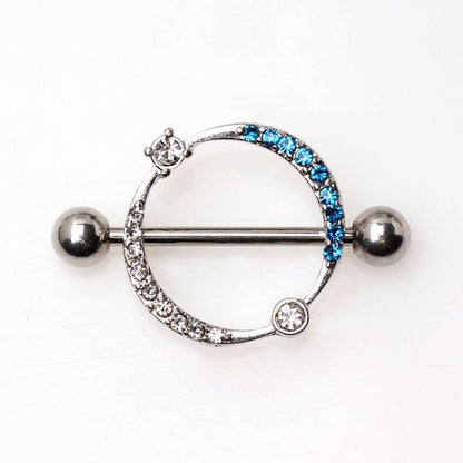 Stainless Steel Galaxy Nipple Shield Nipple Ring Impulse Piercings