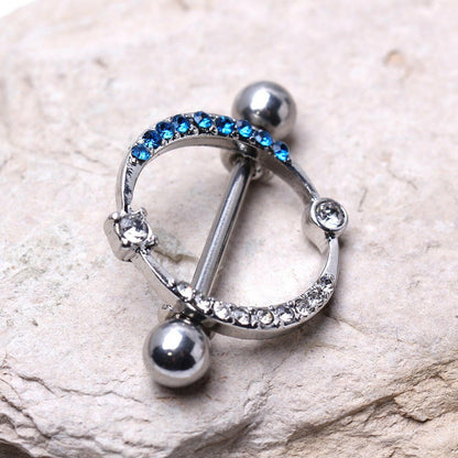 Stainless Steel Galaxy Nipple Shield Nipple Ring Impulse Piercings