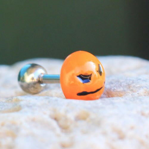 Stainless Steel Halloween Face Pumpkin Cartilage Earring Cartilage Impulse Piercings