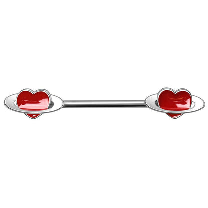 Stainless Steel Heart Planet Nipple Bar Nipple Ring Impulse Piercings