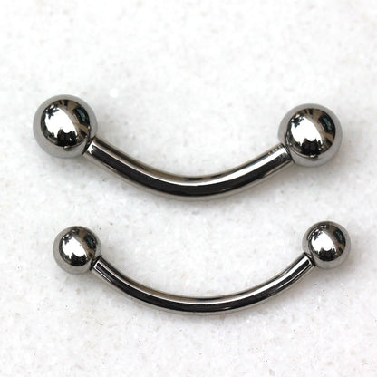 316L Stainless Steel Internally Threaded Curved Barbell