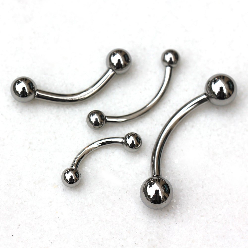 316L Stainless Steel Internally Threaded Curved Barbell