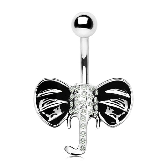 Stainless Steel Jeweled Elephant Navel ring Navel Ring Impulse Piercings