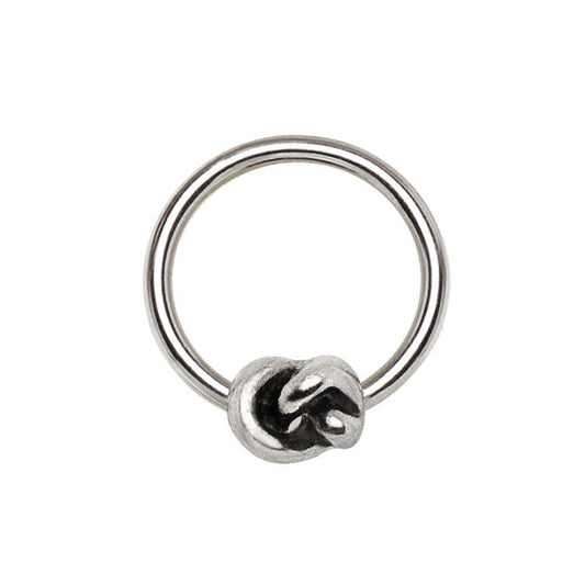 Stainless Steel Love Knot Captive Bead Ring / Septum Ring Captive Bead Impulse Piercings