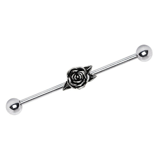 Stainless Steel Metal Rose Industrial Barbell Industrial Barbell Impulse Piercings