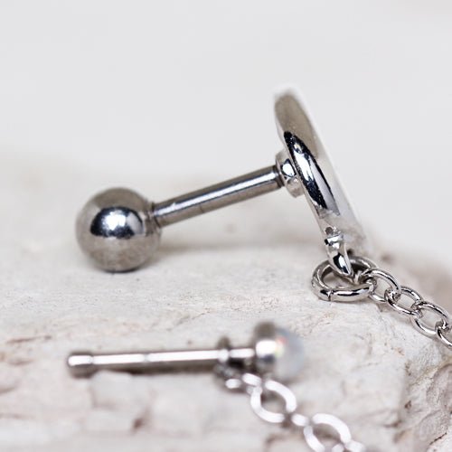 316L Stainless Steel Moon Chain Nose & Cartilage Earring - Skin Metals