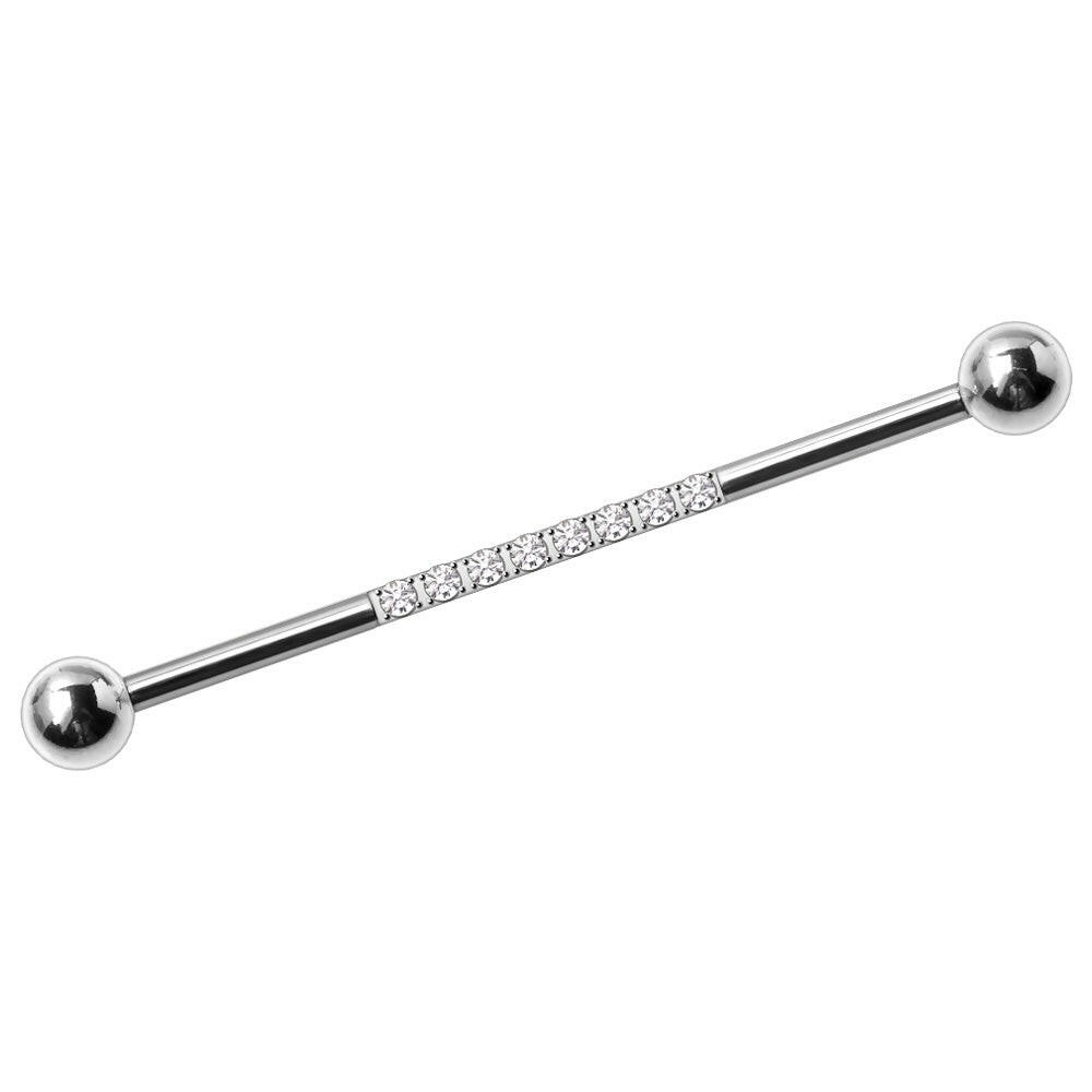 Stainless Steel Multi CZ Industrial Barbell Industrial Barbell Impulse Piercings