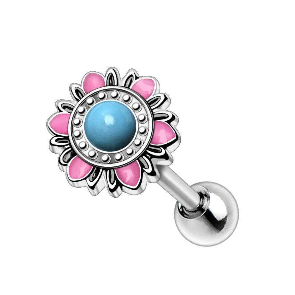 Stainless Steel Pastel Flower Cartilage Earring Cartilage Earring Impulse Piercings