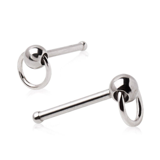 316L Stainless Steel Slave Ring Stud Nose Ring - Skin Metals