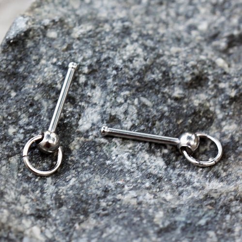 316L Stainless Steel Slave Ring Stud Nose Ring - Skin Metals