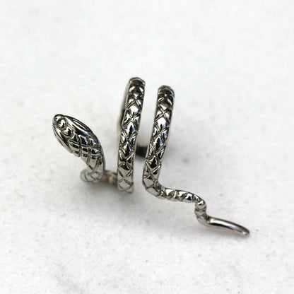 Stainless Steel Snake Double Ring Fake Cartilage Ear Cuff Cartilage Earring Impulse Piercings