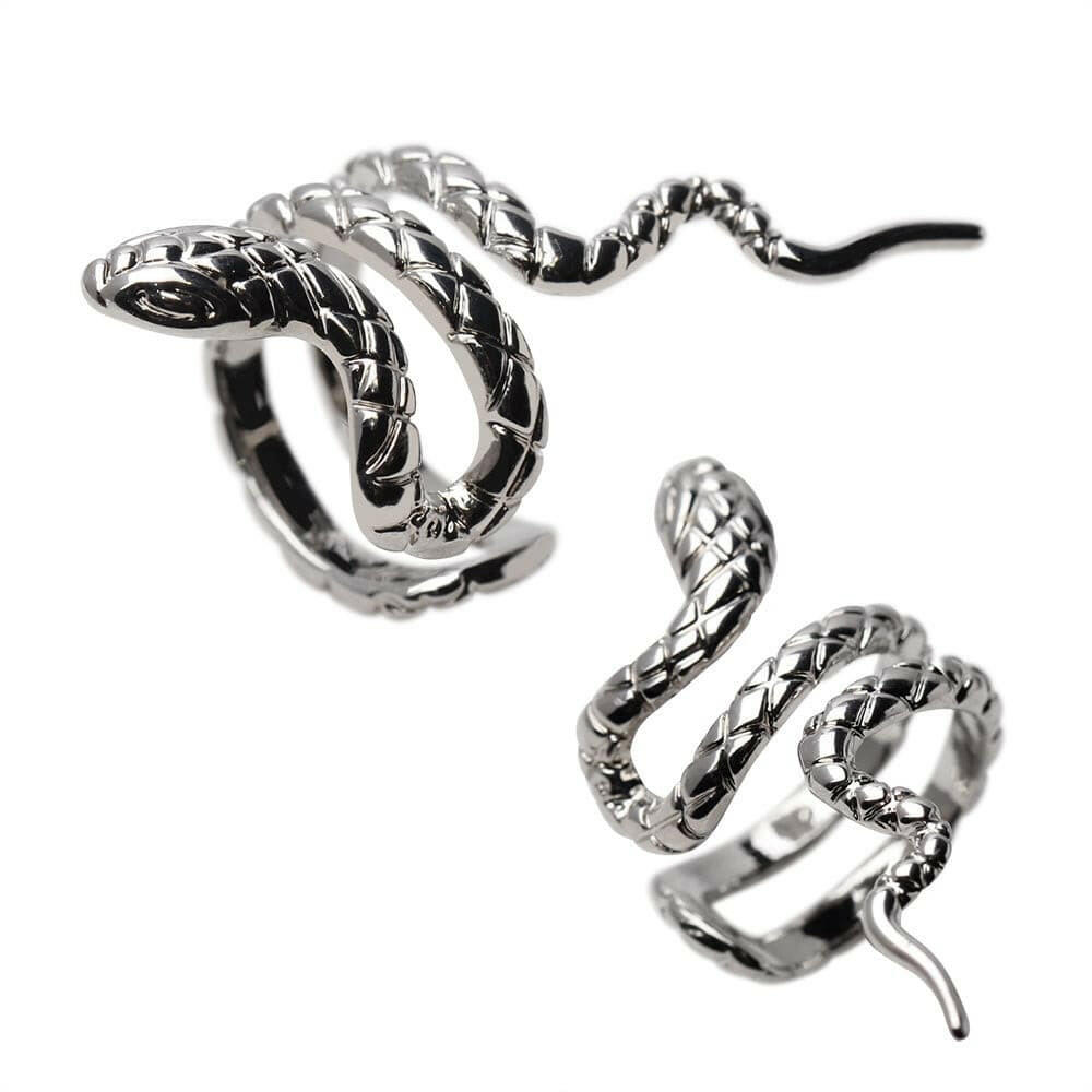 Stainless Steel Snake Double Ring Fake Cartilage Ear Cuff Cartilage Earring Impulse Piercings