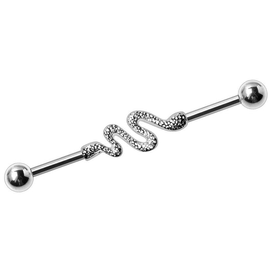 Stainless Steel Snake Industrial Barbell Industrial Barbell Impulse Piercings