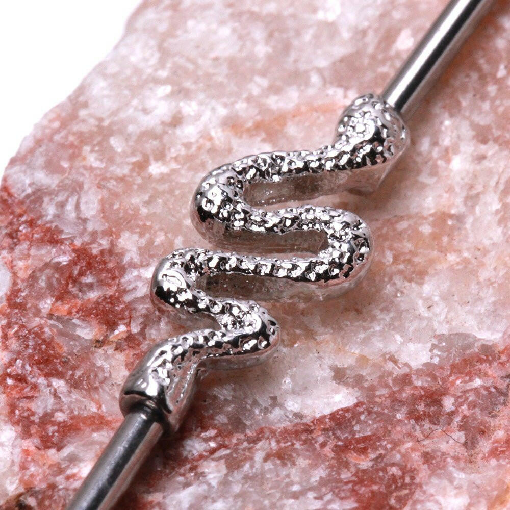 Stainless Steel Snake Industrial Barbell Industrial Barbell Impulse Piercings