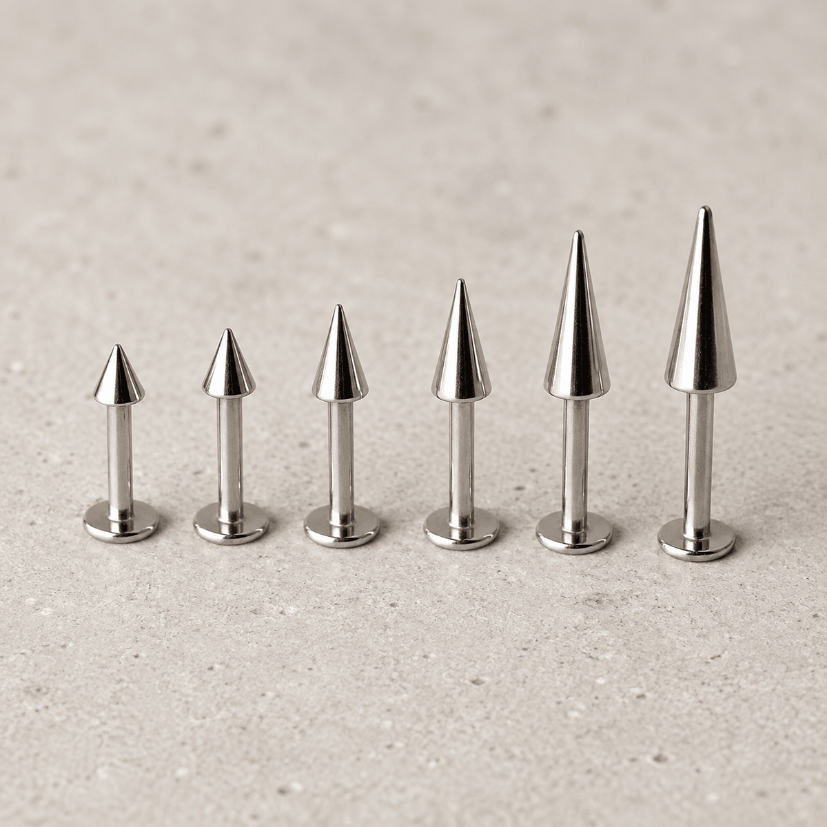316L Stainless Steel Spike Labret Stud - Skin Metals
