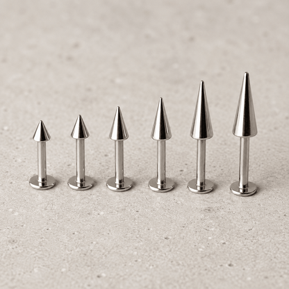 316L Stainless Steel Spike Labret Stud - Skin Metals