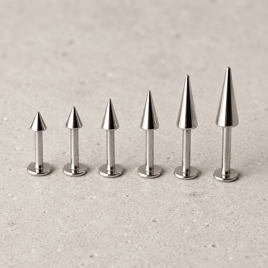 316L Stainless Steel Spike Labret Stud - Skin Metals