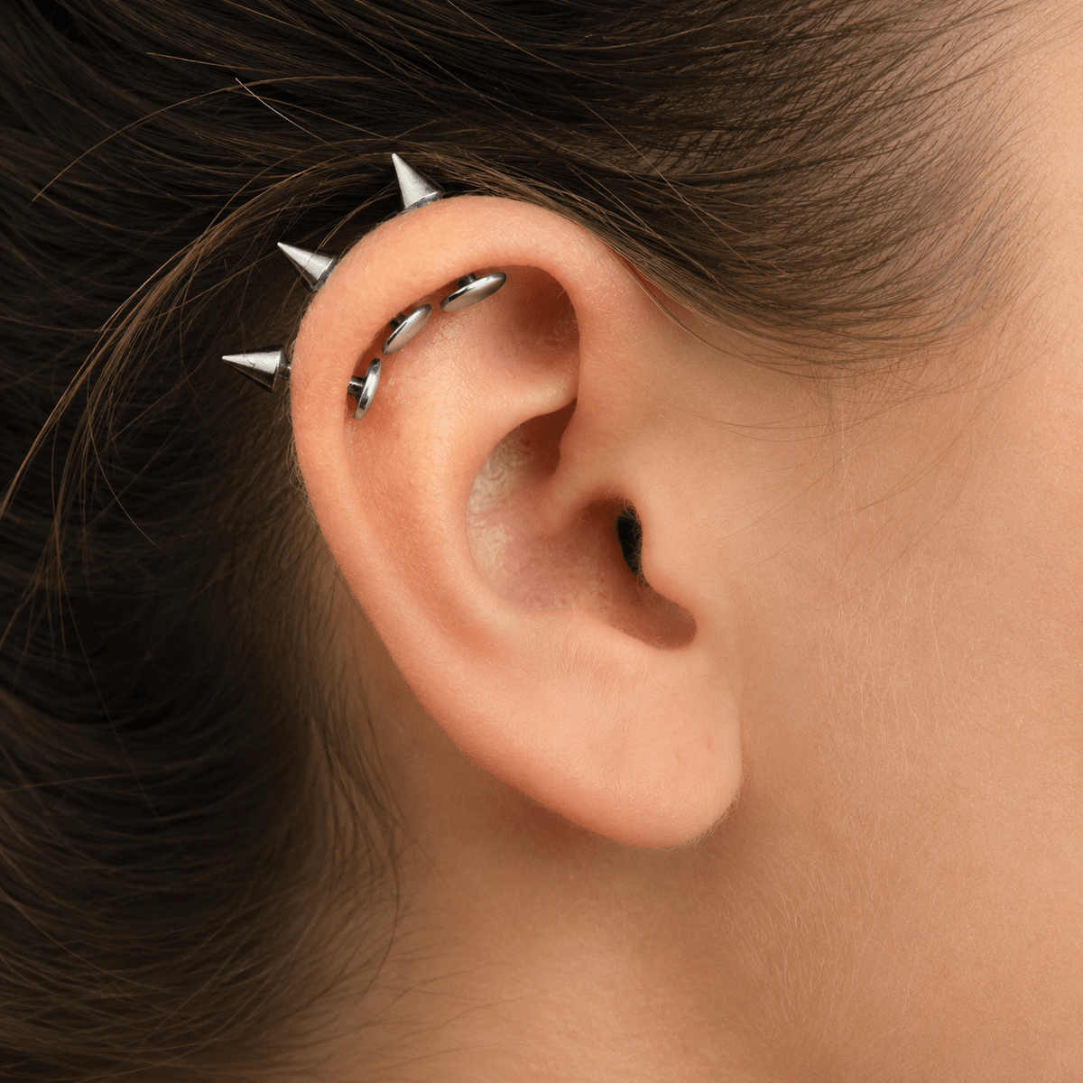 316L Stainless Steel Spike Labret Stud - Skin Metals