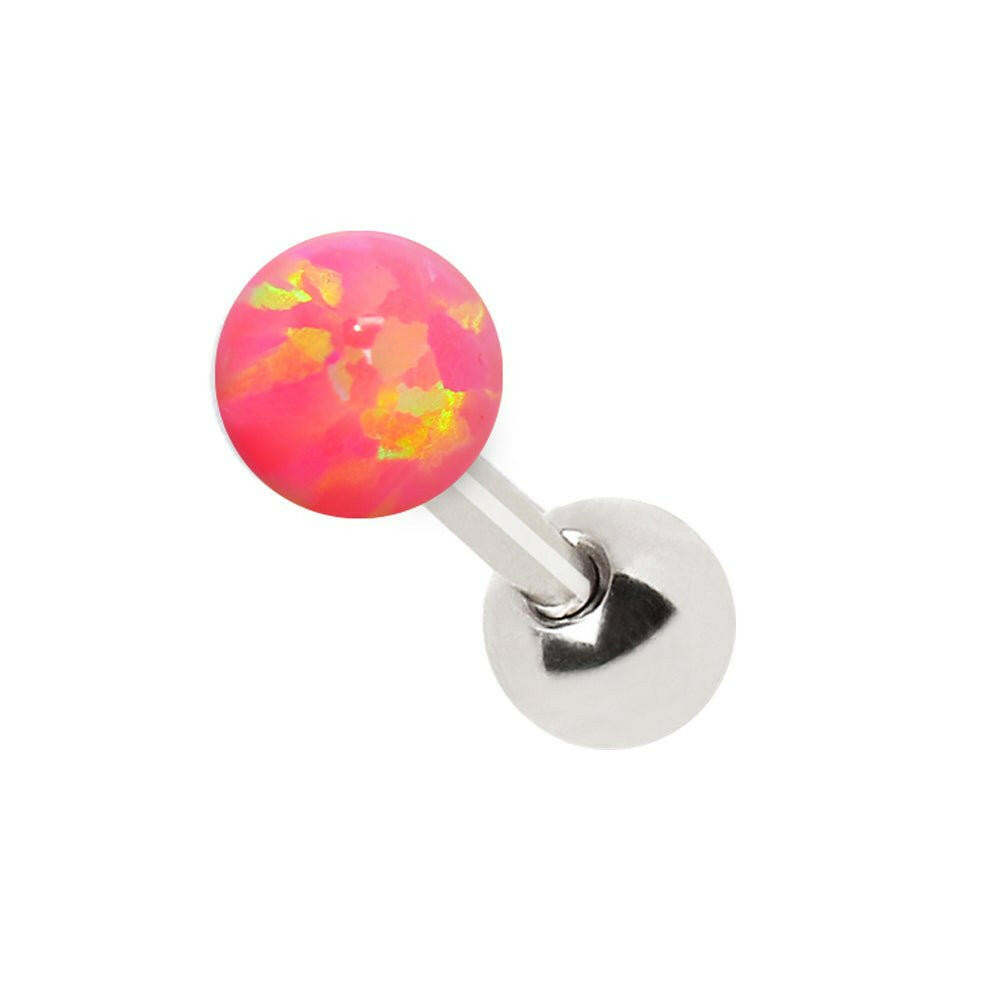 Stainless Steel Synthetic Opal Ball Cartilage Earring Cartilage Impulse Piercings