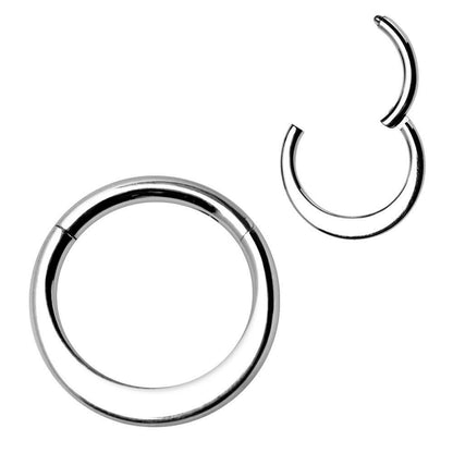 Thicker Seamless 316L Stainless Steel Clicker Ring Septum Ring Impulse Piercings