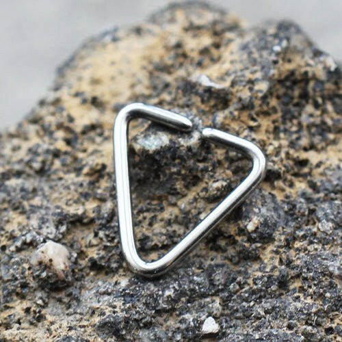 Stainless Steel Triangle Cartilage Earring Captive Bead Impulse Piercings