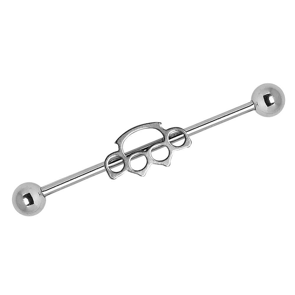 316L Surgical Steel Brass Knuckle Industrial Barbell Industrial Barbell Impulse Piercings