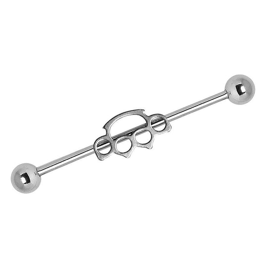 316L Surgical Steel Brass Knuckle Industrial Barbell Industrial Barbell Impulse Piercings