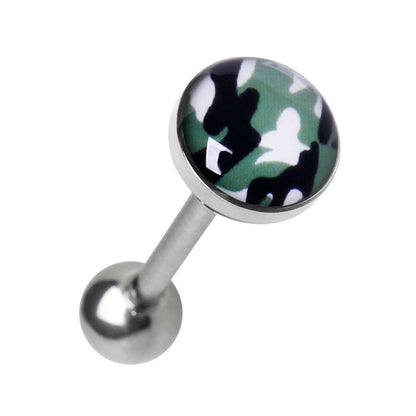 316L Surgical Steel Camouflage Flat Barbell Barbell Impulse Piercings