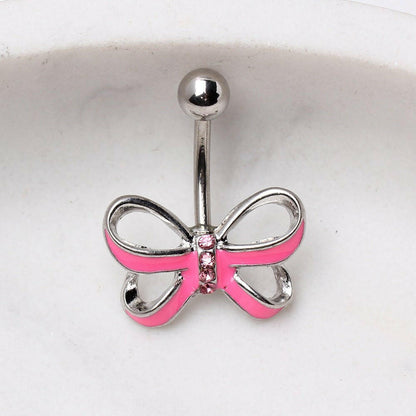 Ribbon Bow Navel Ring color options shown