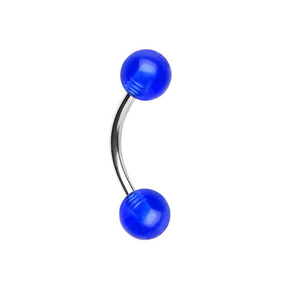 316L Surgical Steel Eyebrow Ring with UV Acrylic Balls