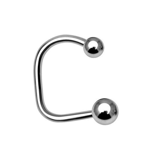 Surgical Steel Loop with Balls Navel Ring Impulse Piercings