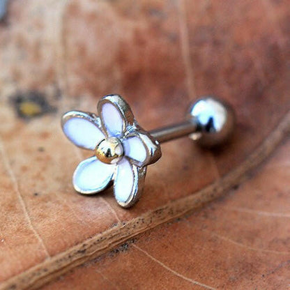 316L Surgical Steel Sweet White Daisy Cartilage Earring Cartilage Impulse Piercings