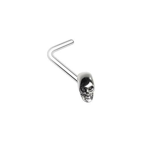 3D Skull Head L-Shape Nose Ring Nose Ring Impulse Piercings