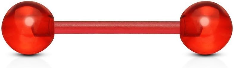 Bio Flex Flexible Barbell w/ Acrylic Ball Barbell Skin Metals