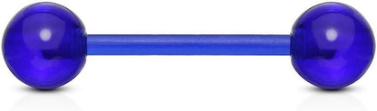 Bio Flex Flexible Barbell w/ Acrylic Ball Barbell Skin Metals