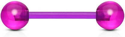 Bio Flex Flexible Barbell w/ Acrylic Ball Barbell Skin Metals