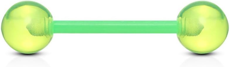 Bio Flex Flexible Barbell w/ Acrylic Ball Barbell Skin Metals