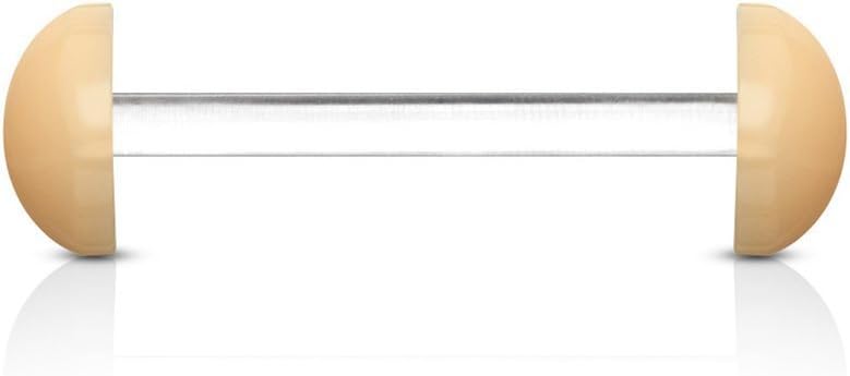 Acrylic Flexible Barbell w/ Acrylic Half Ball Barbell Skin Metals