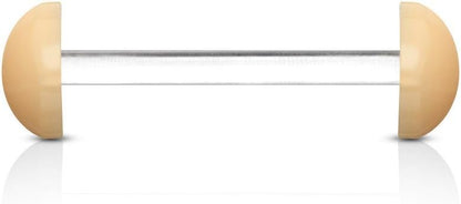 Acrylic Flexible Barbell w/ Acrylic Half Ball Barbell Skin Metals