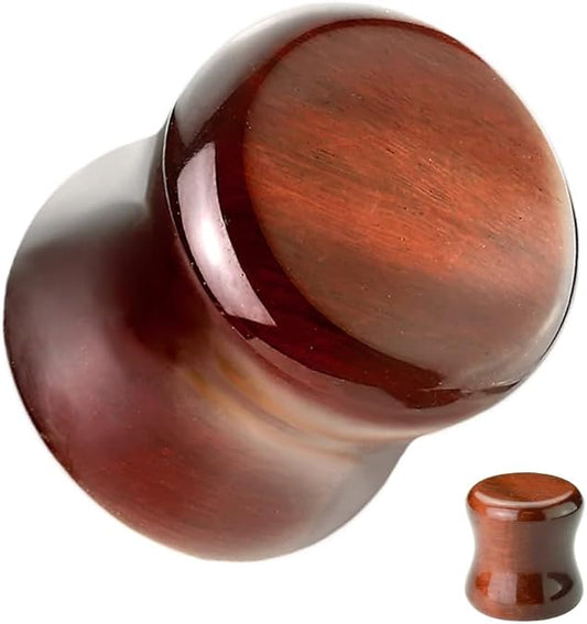 Red Tiger Eye Double Flare Semi Precious Stone Plug Plugs Skin Metals