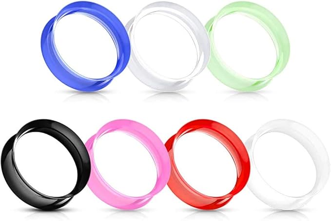 Double Flared Saddle Ear Skin Tunnels Ultra Soft Silicone Flexible Plugs Impulse Piercings