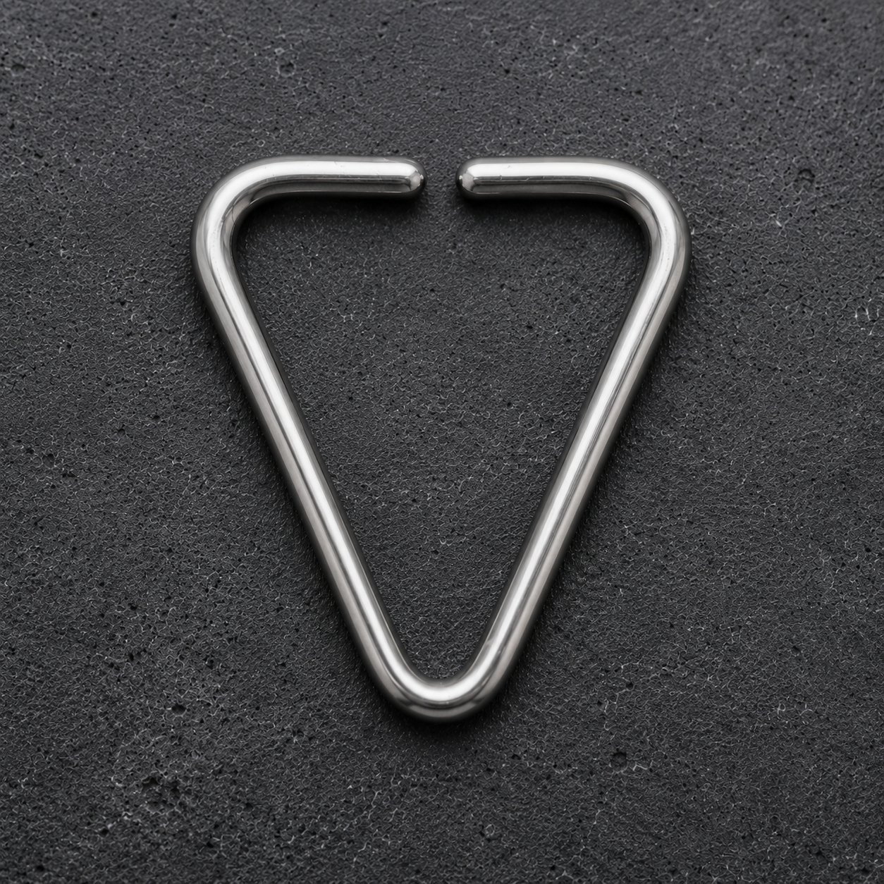 Triangle cartilage earring 16G, smooth seamless ring 316L stainless steel geometric jewelry
